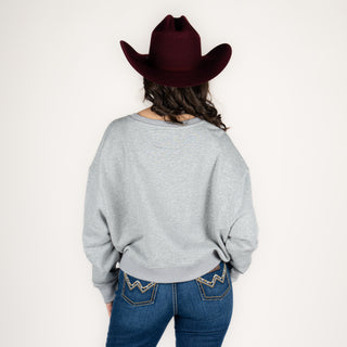 Suéter Kimes Ranch Colfax Crew Grey Heather Dama