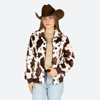 Chamarra Rock & Roll Denim Vaca Brown Dama