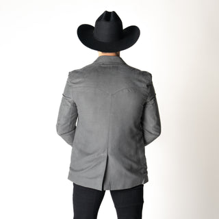 Saco Vaquero Old West Gamuza Gris Caballero