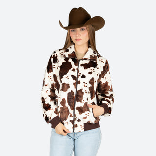 Chamarra Rock & Roll Denim Vaca Brown Dama