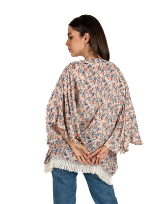 Kimono Rock & Roll Denim Cream Dama