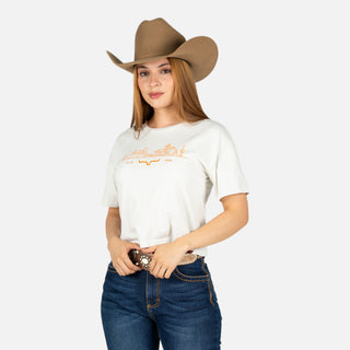 Blusa Kimes Ranch Go West Natural Dama