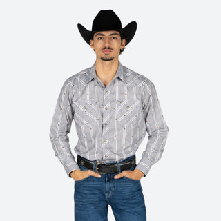 Camisa Rodeo Estampado Caballero