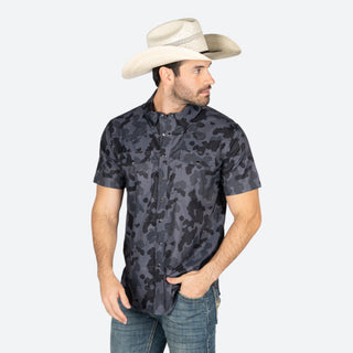 Camisa Rock & Roll Denim Tek Western Black Caballero