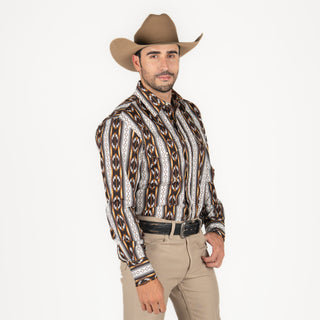 Camisa Wrangler Checotah Café Caballero