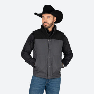 Chaleco Rock & Roll Denim Charcoal Black Pana Caballero