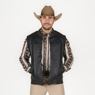Chaleco Cuadra Doble Vista Borrego Matna Black Caballero
