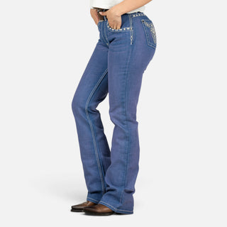 Jeans Wrangler Hig Rise Claro Dama