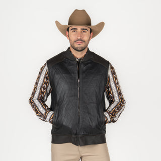 Chaleco Cuadra Doble Vista Borrego Matna Black Caballero