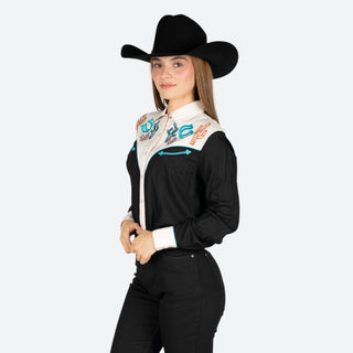 Camisa Panhandle Cactus Black Dama