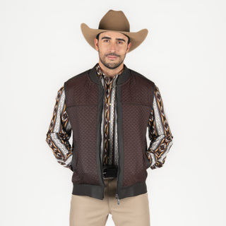 Chaleco Cuadra Doble Vista Borrego Matna Black Caballero