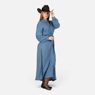 Vestido Kimes Ranch Channy Indigo Dama