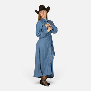 Vestido Kimes Ranch Channy Indigo Dama