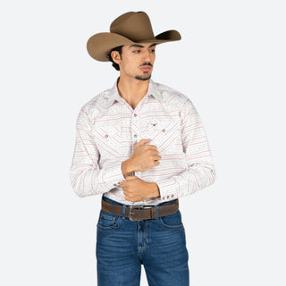 Camisa Rodeo Raya Rojo Caballero