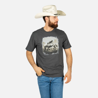 Playera Wrangler Charcoal Caballero