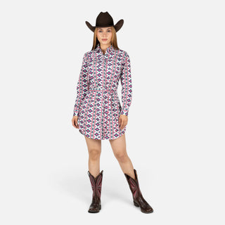 Vestido Wrangler Aztec Blanco Dama