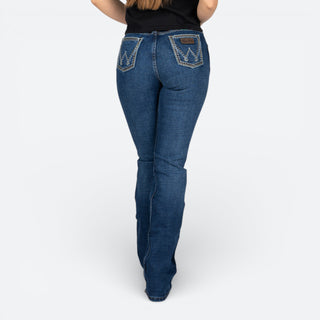 Jeans Wrangler High Rise Marino Dama