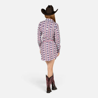Vestido Wrangler Aztec Blanco Dama