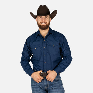 Camisa Rodeo Azul Marino Caballero