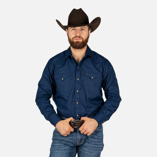 Camisa Rodeo Azul Marino Caballero