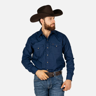 Camisa Rodeo Azul Marino Caballero