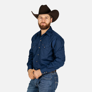 Camisa Rodeo Azul Marino Caballero