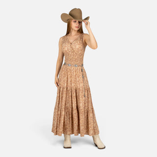 Vestido Panhandle Flor Tan Dama