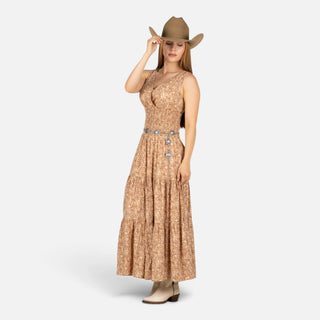 Vestido Panhandle Flor Tan Dama