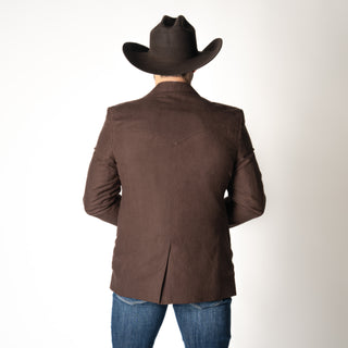 Saco Vaquero Old West Gamuza Café Caballero