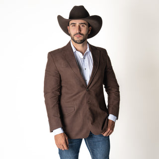 Saco Vaquero Old West Gamuza Café Caballero
