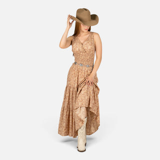 Vestido Panhandle Flor Tan Dama