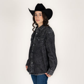 Camisa Kimes Ranch Sandoval Feded Black Dama