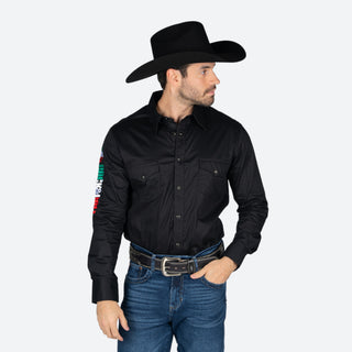 Camisa Rock & Roll Denim México Black Caballero