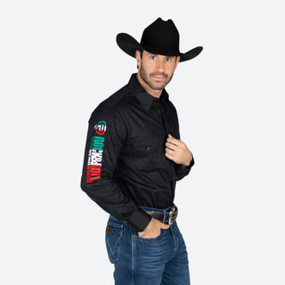 Camisa Rock & Roll Denim México Black Caballero