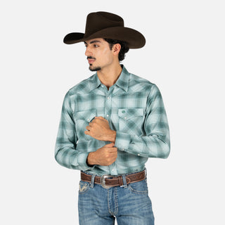 Camisa Wrangler Cuadros Verde Caballero