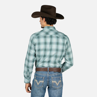 Camisa Wrangler Cuadros Verde Caballero