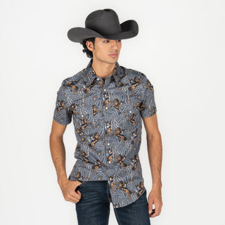 Camisa Rock & Roll Denim Charcoal Caballero