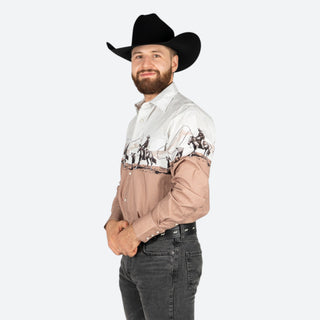 Camisa Panhandle Caballo Tan Caballero