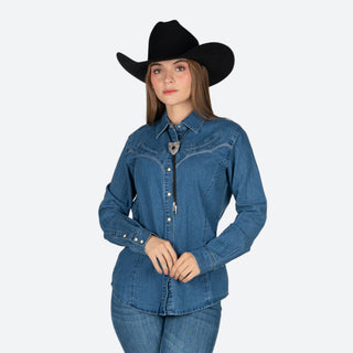 Camisa Panhandle Medium Wash Dama
