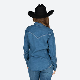 Camisa Panhandle Medium Wash Dama