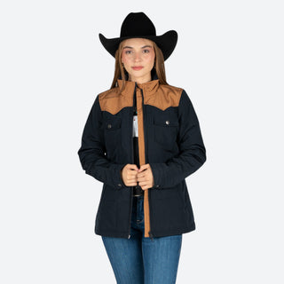 Chamarra Panhandle Brown Black Dama