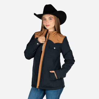 Chamarra Panhandle Brown Black Dama