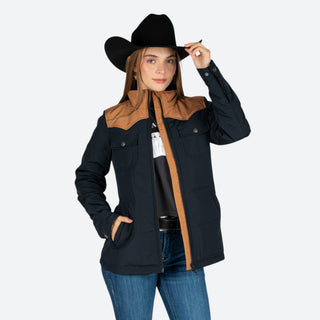Chamarra Panhandle Brown Black Dama