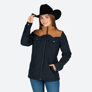 Chamarra Panhandle Brown Black Dama