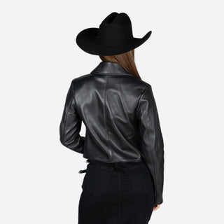 Chamarra Cuadra Borrego Andas Black Dama