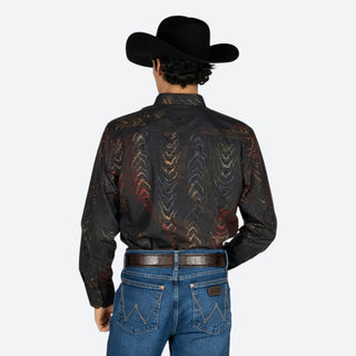 Camisa Vassari Relieve Black Caballero