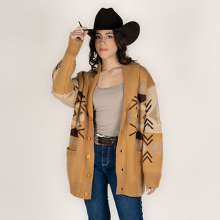 Suéter Kimes Ranch Artesia Cardigan Brown Dama