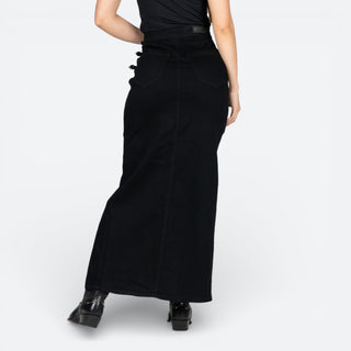 Falda Rock & Roll Denim con Hebilla Black Dama