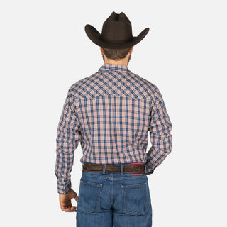 Camisa Wrangler Cuadros Azul Caballero