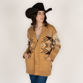 Suéter Kimes Ranch Artesia Cardigan Brown Dama